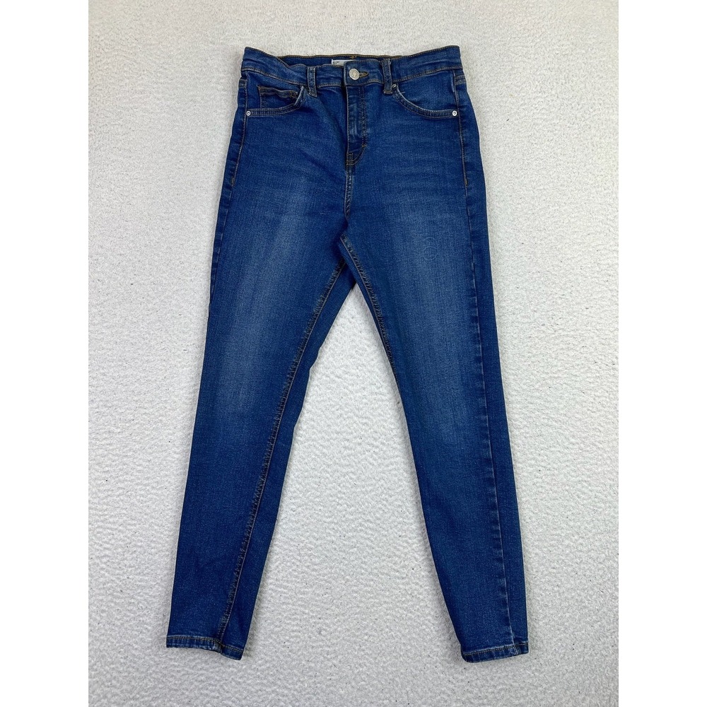 Topshop Moto Jamie‎ Skinny Jeans Womens 28 Blue Mid Rise Stretch Denim 02K04MIND
